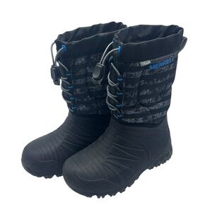 Merrell Kids Snow Quest Lite Gray Blue Waterproof Insulated Winter Snow Boots 1